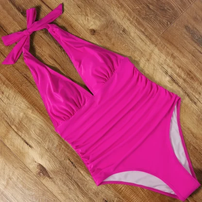 Leopard Halter Tummy Control Swimsuits - Image 4