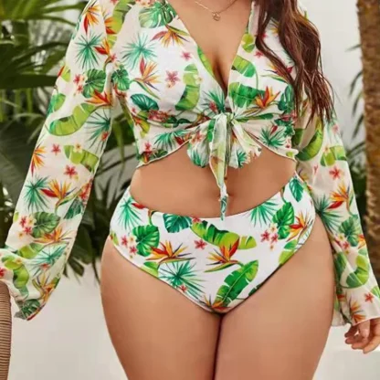 Sexy Plus Size Tummy Control Swimsuit - Image 4