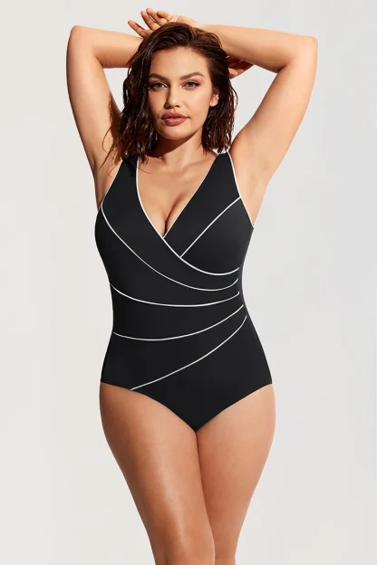 V-neck Lines Tummy Control Swimsuits - Image 2