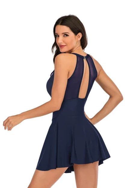 Solid Chic Skirt Tummy Control Swimsuits - Image 3