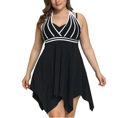 Halter Plus Size Tummy Control Swimdress