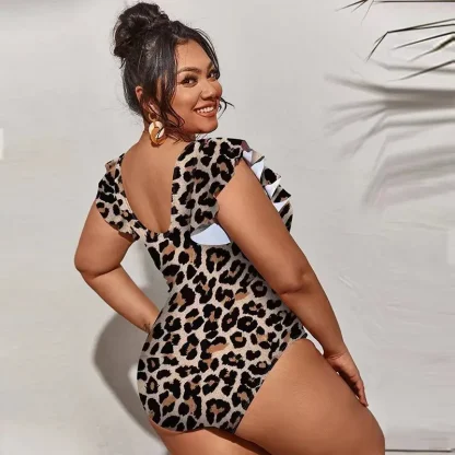 Ruffle Sleeve Tummy Control Swimsuit - Image 6