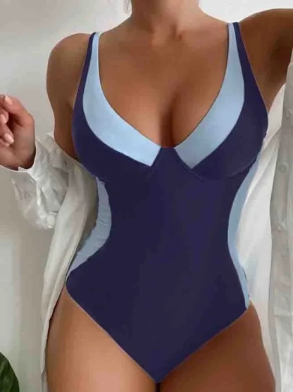 Chic V-neck Tummy Control Swimsuits - Image 3