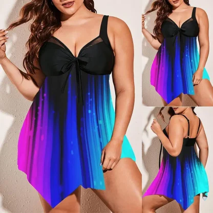 Chic Plus Size Tummy Control Swimdress - Image 3