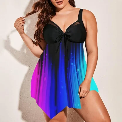 Chic Plus Size Tummy Control Swimdress