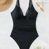 Mesh Panel Tummy Control Swimsuits - Image 4
