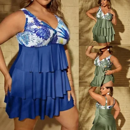 Ruffle Tiered Tummy Control Swimdress - Image 6