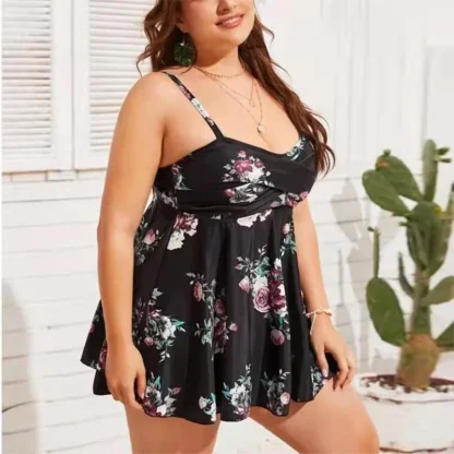 Sexy Floral Tummy Control Swimdresses - Image 3