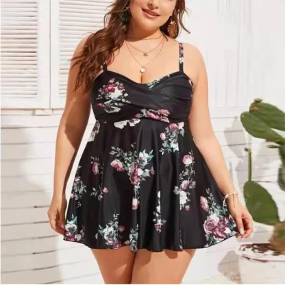 Sexy Floral Tummy Control Swimdresses - Image 4