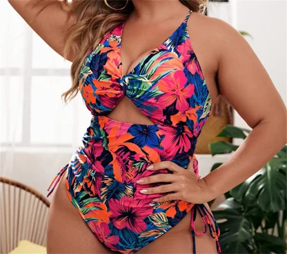 Sexy Plus Size Tummy Control Swimsuits - Image 4
