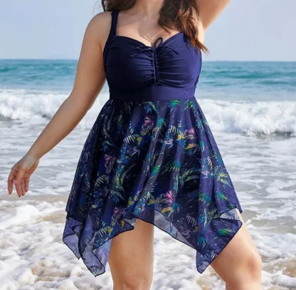 Plus Size Tummy Control Swim Dress - Image 2